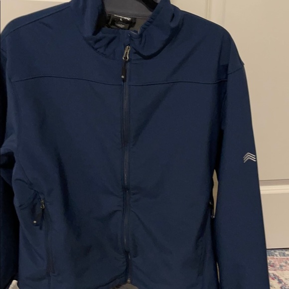 Navy Blue thermal Solaris jacket with pockets - Picture 5 of 9